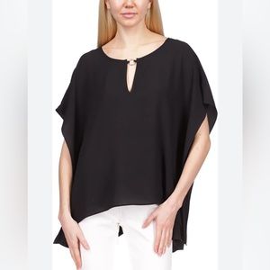 NWT - Michael Michael Kors Women's Handkerchief-Hem O-Ring Top